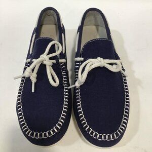Men's Cole Haan Navy Canvas Grant Escape Oxford Boat Shoes, mocs US 8 Medium